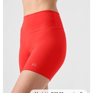 ALO red hot summer bike shorts